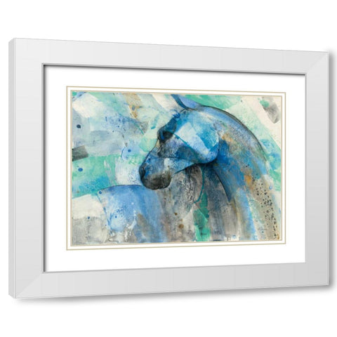 Pablo White Modern Wood Framed Art Print with Double Matting by Hristova, Albena