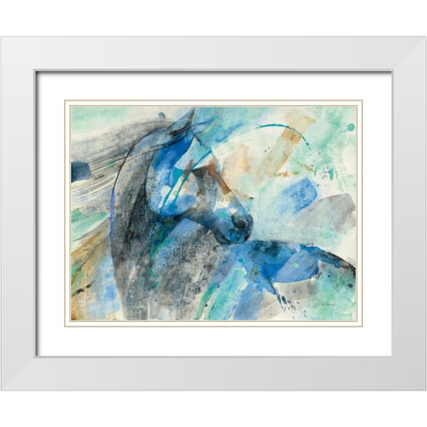 Paloma White Modern Wood Framed Art Print with Double Matting by Hristova, Albena