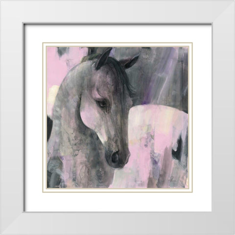 Gallant White Modern Wood Framed Art Print with Double Matting by Hristova, Albena