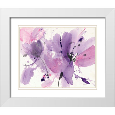 Vibrant White Modern Wood Framed Art Print with Double Matting by Hristova, Albena