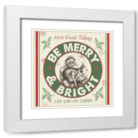 Farmhouse Holiday I White Modern Wood Framed Art Print with Double Matting by Pela Studio