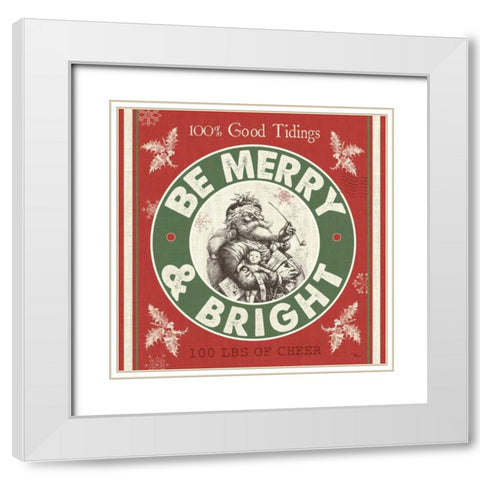 Farmhouse Holiday I Color White Modern Wood Framed Art Print with Double Matting by Pela Studio