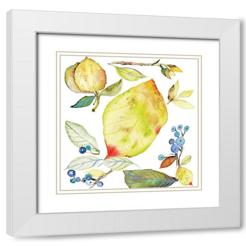 Harvest Rush I White Modern Wood Framed Art Print with Double Matting by Rice, Kristy