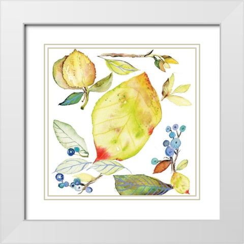 Harvest Rush I White Modern Wood Framed Art Print with Double Matting by Rice, Kristy