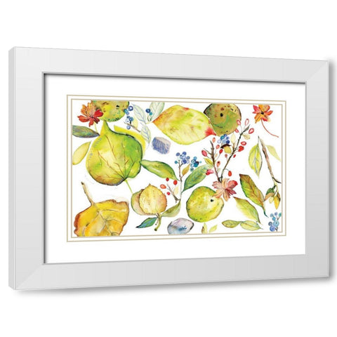 Harvest Rush III White Modern Wood Framed Art Print with Double Matting by Rice, Kristy