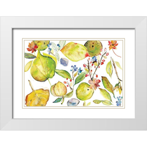 Harvest Rush III White Modern Wood Framed Art Print with Double Matting by Rice, Kristy