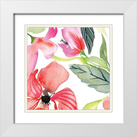 Bloom to Remember III White Modern Wood Framed Art Print with Double Matting by Rice, Kristy