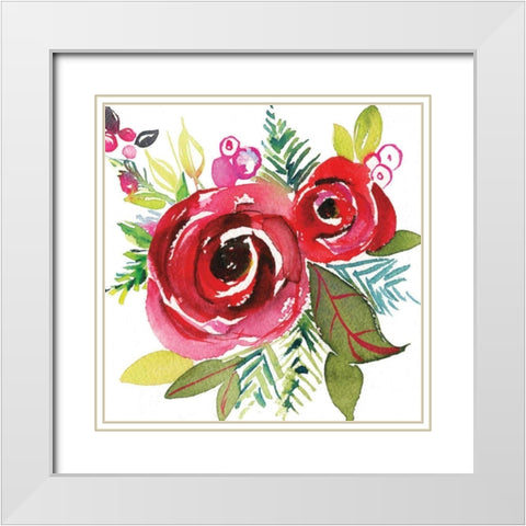 Scarlett O Christmas VI White Modern Wood Framed Art Print with Double Matting by Rice, Kristy