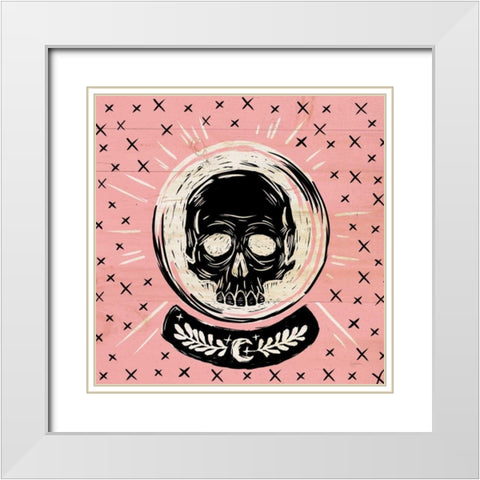 Mystical Halloween Pink III White Modern Wood Framed Art Print with Double Matting by Urban, Mary