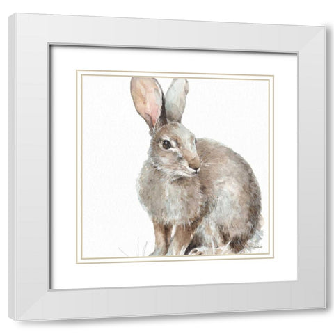 Forest Friends II White Modern Wood Framed Art Print with Double Matting by Audit, Lisa