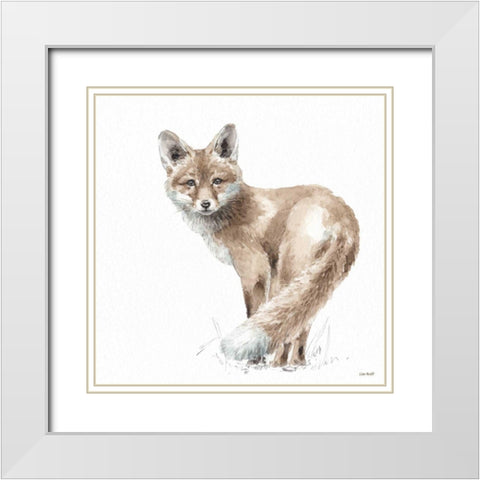 Forest Friends XI White Modern Wood Framed Art Print with Double Matting by Audit, Lisa