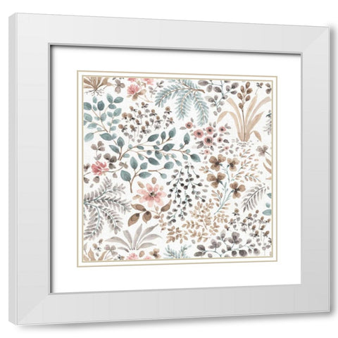 Forest Friends Step 02A White Modern Wood Framed Art Print with Double Matting by Audit, Lisa