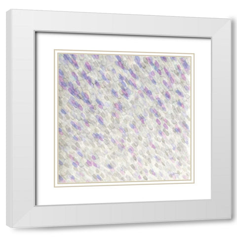 Shimmer Crop White Modern Wood Framed Art Print with Double Matting by Nai, Danhui