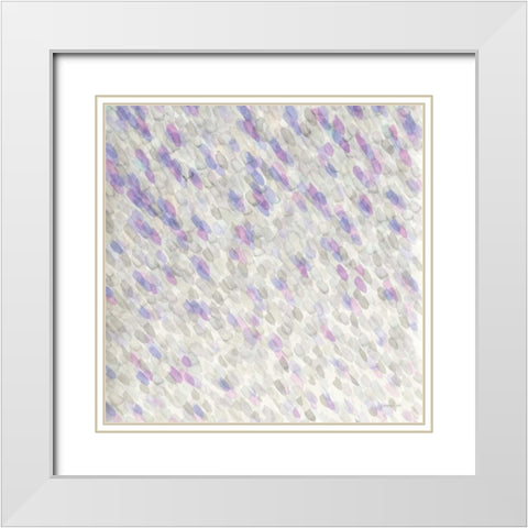 Shimmer Crop White Modern Wood Framed Art Print with Double Matting by Nai, Danhui