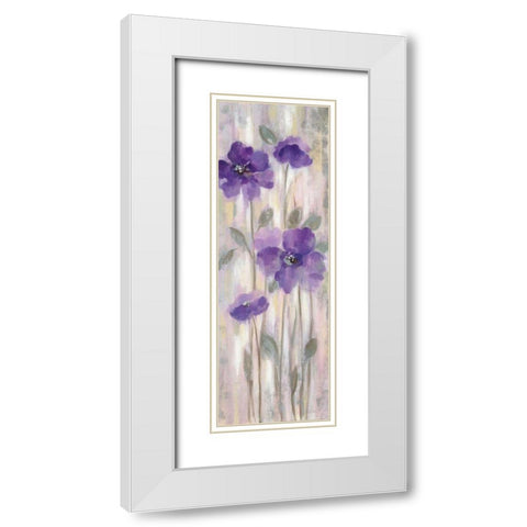 Spring Florals I White Modern Wood Framed Art Print with Double Matting by Vassileva, Silvia