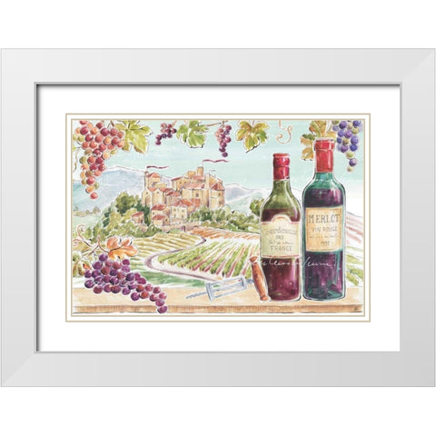 Wine Country II White Modern Wood Framed Art Print with Double Matting by Brissonnet, Daphne