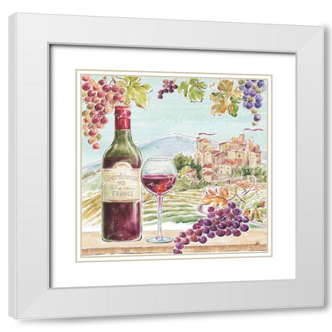 Wine Country III White Modern Wood Framed Art Print with Double Matting by Brissonnet, Daphne