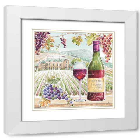 Wine Country IV White Modern Wood Framed Art Print with Double Matting by Brissonnet, Daphne