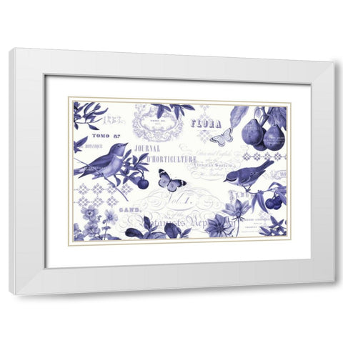 Botanical Blue I White Modern Wood Framed Art Print with Double Matting by Pertiet, Katie