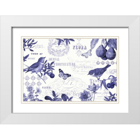 Botanical Blue I White Modern Wood Framed Art Print with Double Matting by Pertiet, Katie