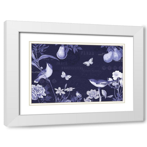 Botanical Blue IV White Modern Wood Framed Art Print with Double Matting by Pertiet, Katie
