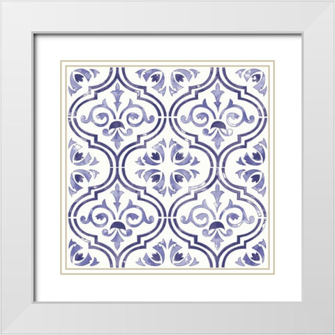 Botanical Blue Step 03 White Modern Wood Framed Art Print with Double Matting by Pertiet, Katie