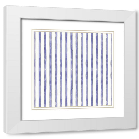 Botanical Blue Step 06 White Modern Wood Framed Art Print with Double Matting by Pertiet, Katie