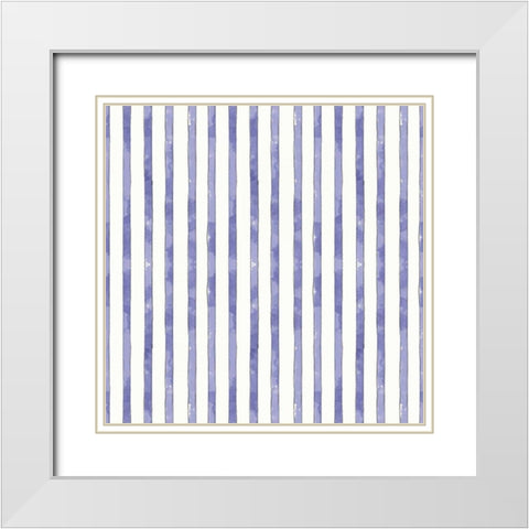 Botanical Blue Step 06 White Modern Wood Framed Art Print with Double Matting by Pertiet, Katie