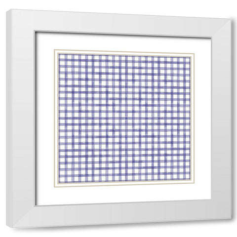 Botanical Blue Step 07 White Modern Wood Framed Art Print with Double Matting by Pertiet, Katie