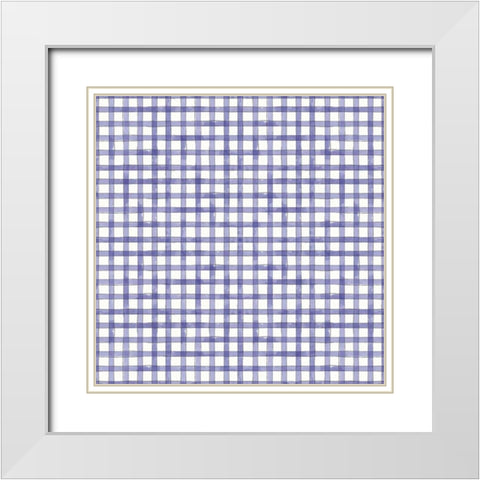 Botanical Blue Step 07 White Modern Wood Framed Art Print with Double Matting by Pertiet, Katie