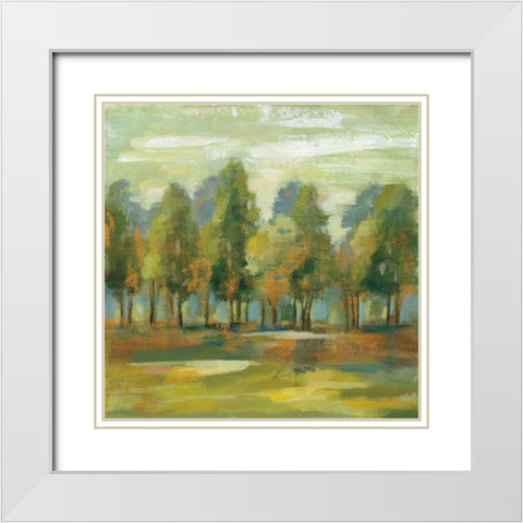 Forest I White Modern Wood Framed Art Print with Double Matting by Vassileva, Silvia