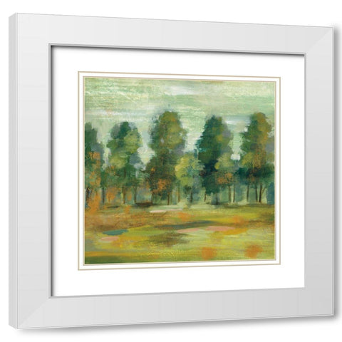 Forest II White Modern Wood Framed Art Print with Double Matting by Vassileva, Silvia