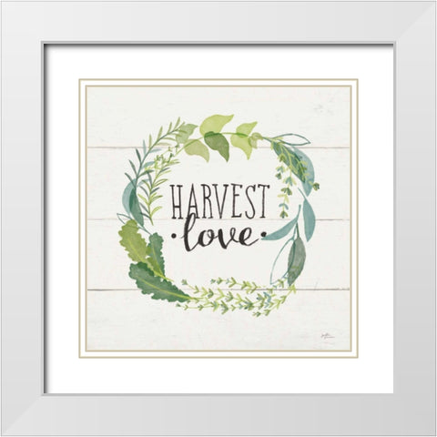 Fine Herbs III Foliage and Shiplap White Modern Wood Framed Art Print with Double Matting by Penner, Janelle
