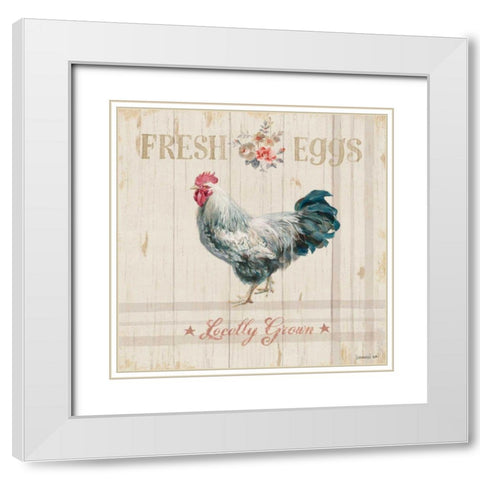 Farm Patchwork VIII White Modern Wood Framed Art Print with Double Matting by Nai, Danhui