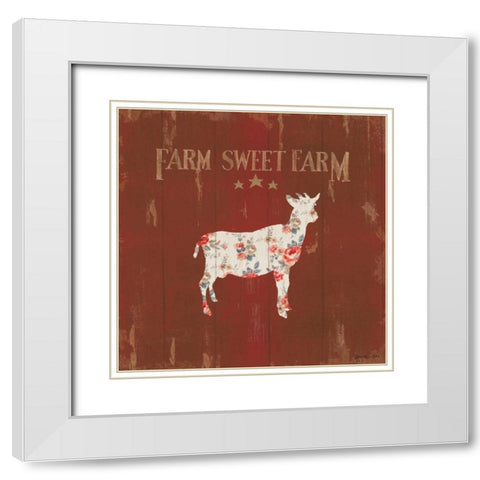 Farm Patchwork XI White Modern Wood Framed Art Print with Double Matting by Nai, Danhui
