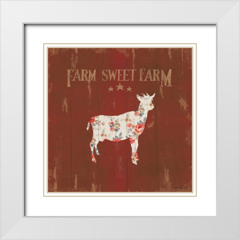 Farm Patchwork XI White Modern Wood Framed Art Print with Double Matting by Nai, Danhui