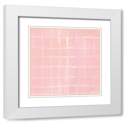 Love Birds Pattern II White Modern Wood Framed Art Print with Double Matting by Prahl, Courtney