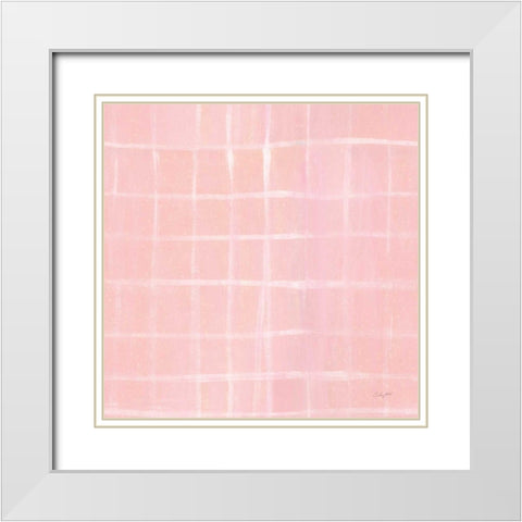 Love Birds Pattern II White Modern Wood Framed Art Print with Double Matting by Prahl, Courtney
