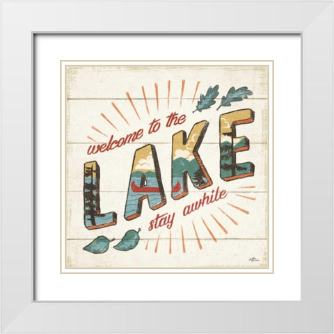 Vintage Lake II White Modern Wood Framed Art Print with Double Matting by Penner, Janelle