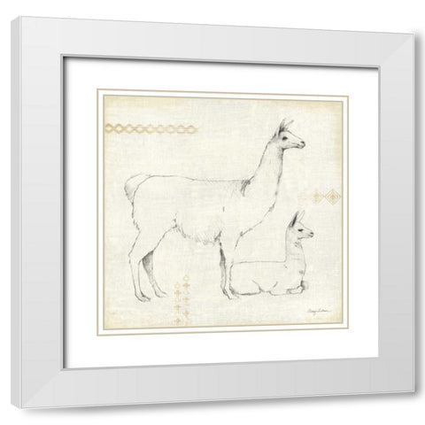 Llama Land IX White Modern Wood Framed Art Print with Double Matting by Tillmon, Avery