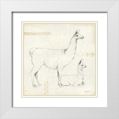 Llama Land IX White Modern Wood Framed Art Print with Double Matting by Tillmon, Avery