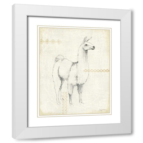 Llama Land XI White Modern Wood Framed Art Print with Double Matting by Tillmon, Avery