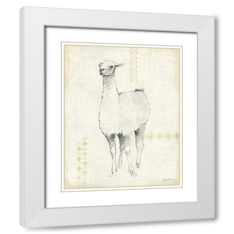 Llama Land XII White Modern Wood Framed Art Print with Double Matting by Tillmon, Avery