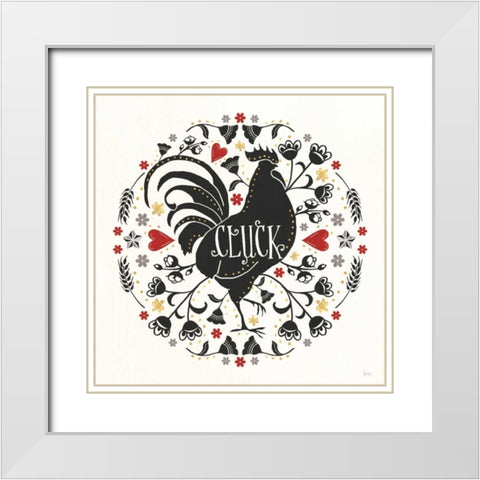 Otomi Farm VIII White Modern Wood Framed Art Print with Double Matting by Charron, Veronique
