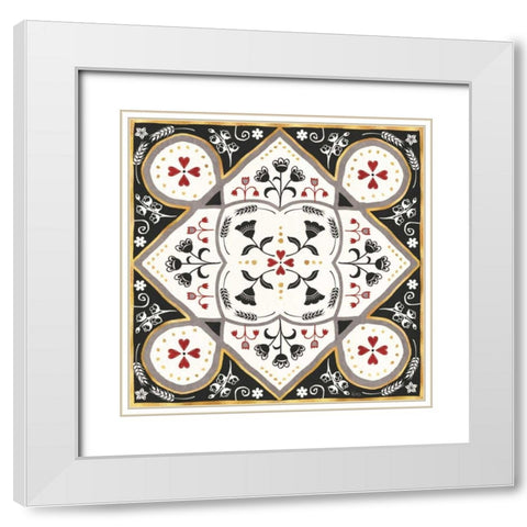 Otomi Farm XIII White Modern Wood Framed Art Print with Double Matting by Charron, Veronique