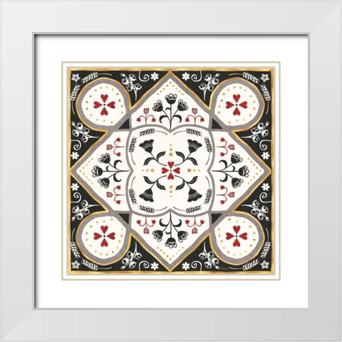 Otomi Farm XIII White Modern Wood Framed Art Print with Double Matting by Charron, Veronique