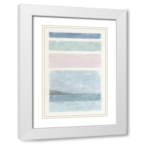 Layers White Modern Wood Framed Art Print with Double Matting by Hershey, Moira