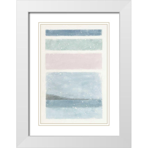 Layers White Modern Wood Framed Art Print with Double Matting by Hershey, Moira