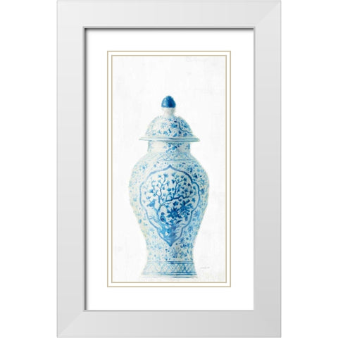 Ginger Jar I on White Crop White Modern Wood Framed Art Print with Double Matting by Nai, Danhui