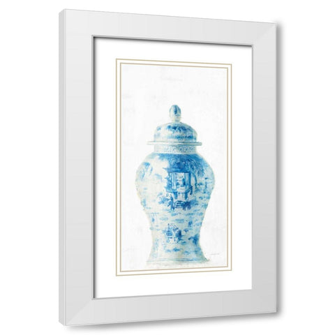 Ginger Jar II on White Crop White Modern Wood Framed Art Print with Double Matting by Nai, Danhui